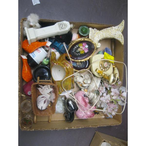 2 BOXES OF MISC. COLLECTABLES - AVON, ETC.