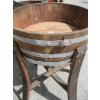 Image 3 : OAK BARRELL PLANTER STAND