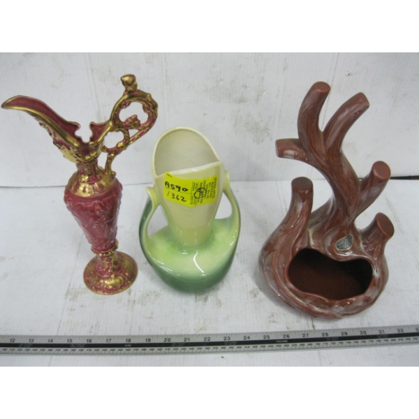 3 PIECES OF POTTERY