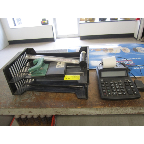 CALCULATOR, HOLE PUNCH, FILE FOLDER SYSTEM, ETC.