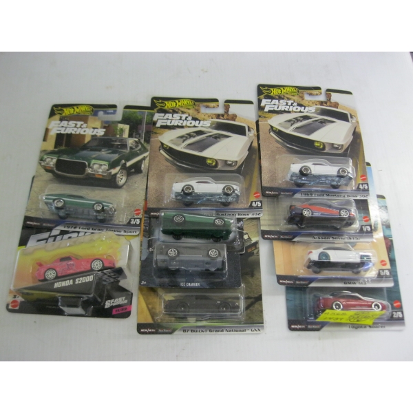 10 FAST 'N FURIOUS HOTWHEELS CARS