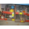 Image 1 : 4 WOODEN BOXES W/MISC. CONTENTS: PIC ENDS, ETC.
