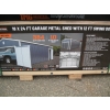 Image 2 : TMG INDUSTRIAL 16'X24' GARAGE METAL SHED W/12' SWING DOOR