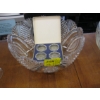 Image 1 : LG. GLASS BOWL & SET OF 4 GLASS ASHTRAYS