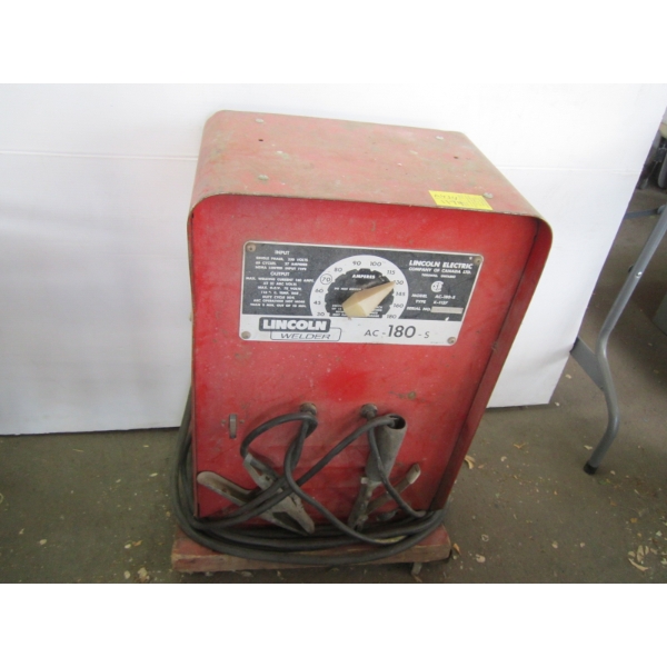 LINCOLN WELDER AC180-S ON ROLLING STAND