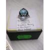 Image 2 : STERLING .925 SILVER RING W/LIGHT BLUE STONE - SZ 7 1/2