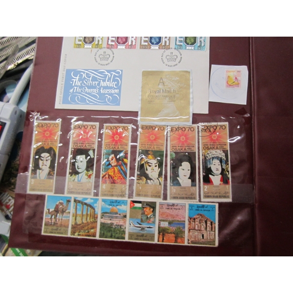 BOX OF BINDERS OF STAMPS