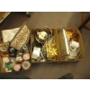 Image 1 : 3 BOXES OF MISC. CANDLES, FLAT GLASSWARE, UTENSILS, ETC.