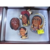 Image 1 : 4 CHALKWARE NATIVE HEADS