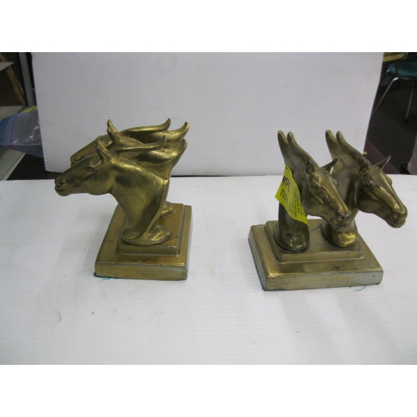 PAIR OF HORSEHEAD BOOKENDS