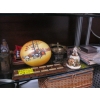 Image 1 : MISC. POSTCARDS, PAINTED OSTRICH EGG, CRIB BOARD, ETC.