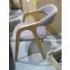 Image 2 : REDDISH UPHOLSTERED WOOD FRAME DINING CHAIR