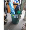 Image 1 : GARBAGE CAN W/ASST. ITEMS - CHAIRS, BIKE PUMP, ETC.