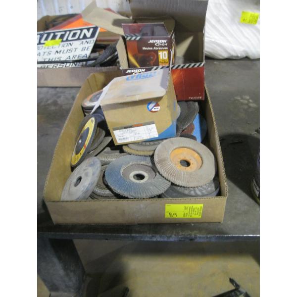 BOX OF ASST'D CUT-OFF PRIMING DISCS, ETC.