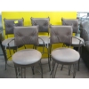 Image 1 : 5 METAL SWIVEL LEATHER ARMED BAR STOOLS