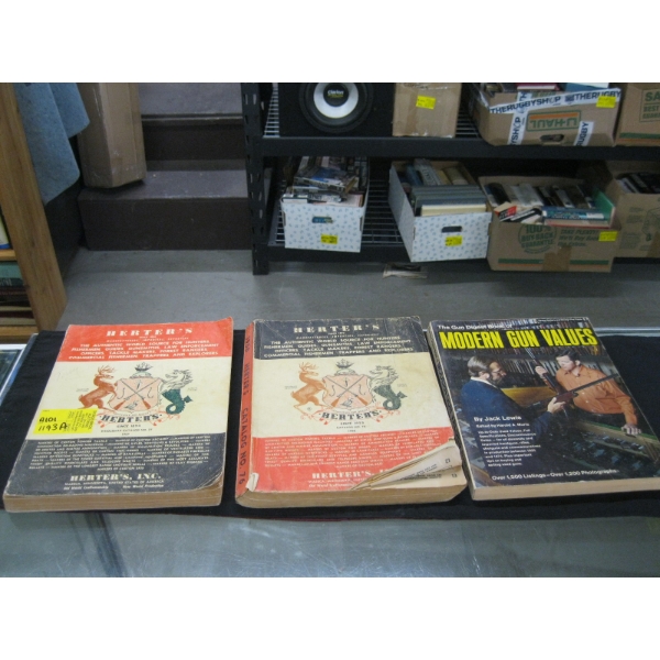 3 VINTAGE GUN BOOKS - 2 HERTER'S & 1 MODERN GUN VALUES