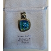 Image 1 : .925 SILVER PENDANT W/BLUE DESIGN STONE