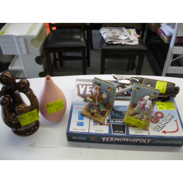 ASST. ITEMS: GAME, STAMP, BOOKENDS, ETC.