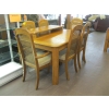 Image 1 : OAK DINING TABLE W/6 REED BACK CHAIRS