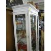 Image 2 : LG. WHITE BEVEL GLASS DOOR DISPLAY CABINET