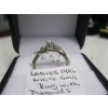 Image 4 : LADIES 14KT WHITE GOLD RING W/DIAMONDS, 3G, SZ 7