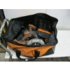 Image 1 : RIGID CORDLESS TOOL SET W/CHARGER, 2 BATTERIES, CIRCULAR SAW, DRILL, IMPACT & SAWZALL FLASHLIGHT