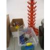 Image 1 : BOTTLE DRYING RACK STAND & 2 BINS OF MISC. ITEMS