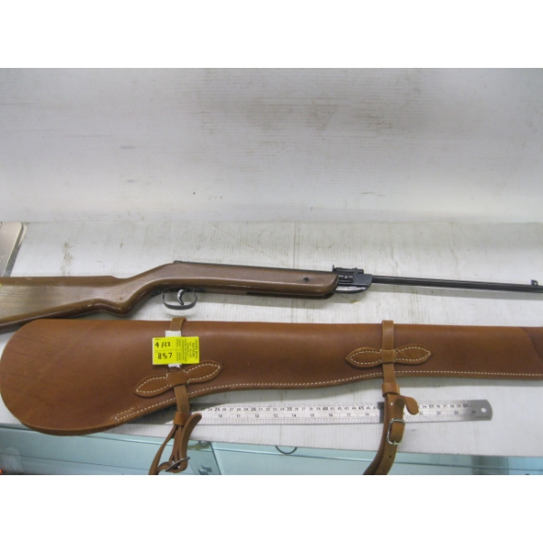 .177 CALIBER GERMAN PELLET GUN WITH LEATHER GUN SCABBARD