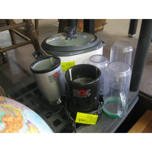 RICE COOKER & A MAGIC BULLET MIXER