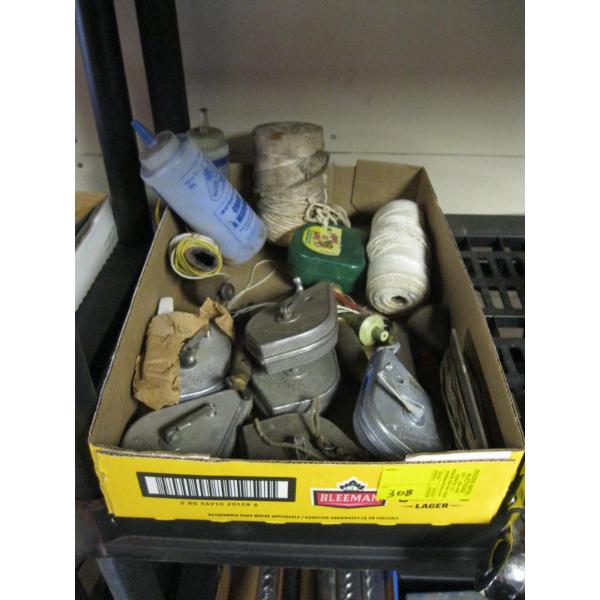 MISC. CHALKLINES, CHALK, PLUMB BOBS, ETC.