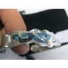 Image 4 : "AS IS" STERLING SILVER .925 BRACELET W/BLUE STONES - MISSING SOME STONES, 24G
