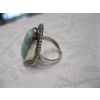 Image 4 : LADIES .925 SILVER RING W/LG. STONE, 10.5G, SZ 7 1/2