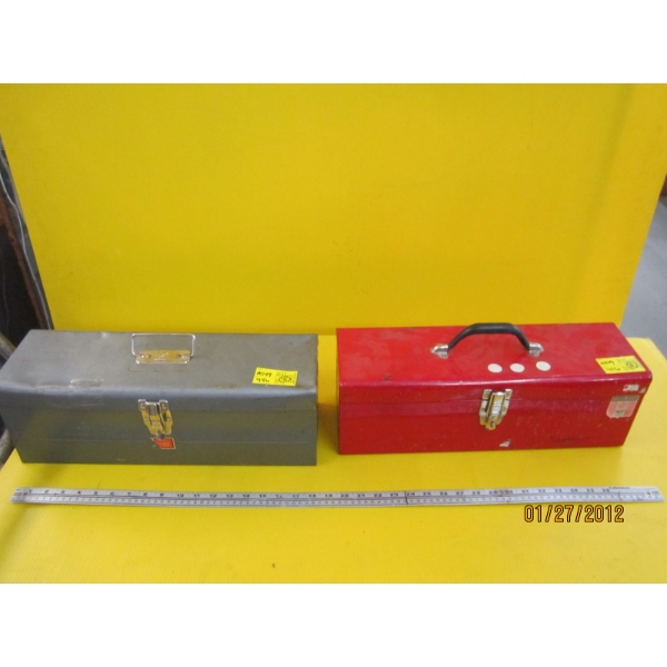 2 METAL TOOLBOXES W/MISC. TOOLS