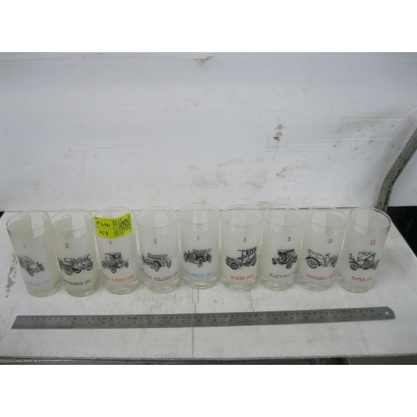 SET OF 9 GLASSES