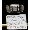 Image 1 : MEN'S 14KT RING W/DIAMONDS W/A $3,655, SZ 10