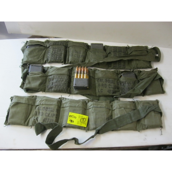 3 SHELL BELTS W/30-06 8 ROUND CLIPS 