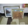 Image 1 : WHEAT COUNTRY WALL HANGING & 2 ORIGINAL PAINTINGS