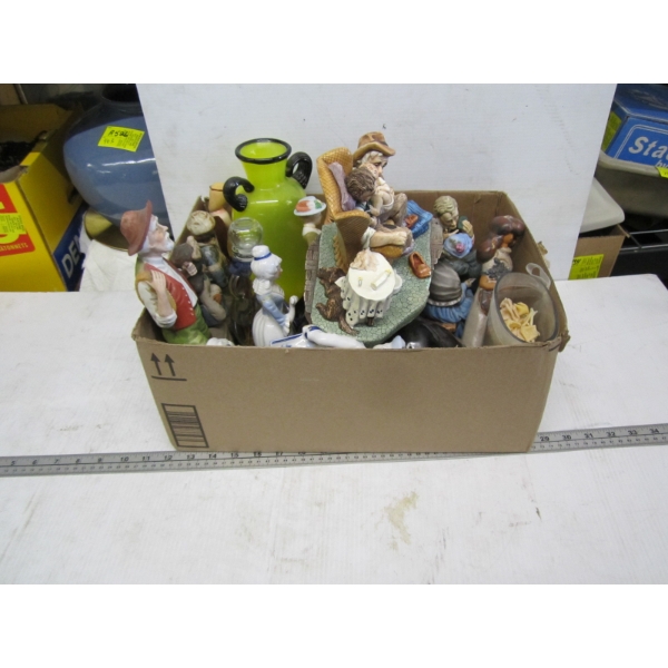 ASST. FIGURINES, VASES, ETC.
