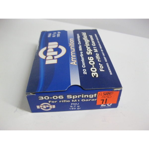 PPU 30-06 SPRG 9.7GR 150GRS FMJ|1X20 CENTERFIRE RIFLE CARTRIDGES