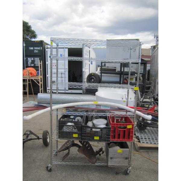 METRO LIKE METAL 5 TIER SHELF UNIT ON CASTORS