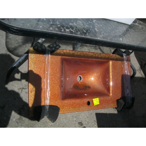 SPARKLY ORANGE LOOK VANITY SINK