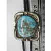 Image 1 : TURQUOISE & SILVER NAVAJO BOLO TIE