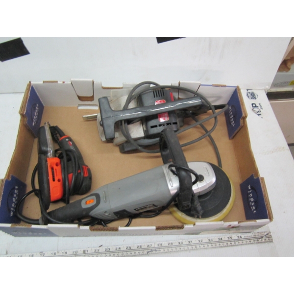PROTEX POLISHER, BLACK & DECKER SANDER & A CRAFTSMAN PLANER