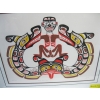 Image 2 : SIGNED FRAMED PRINT BY ROSS HUNT - DOUBLE HEADED SERPENT & HUMAN