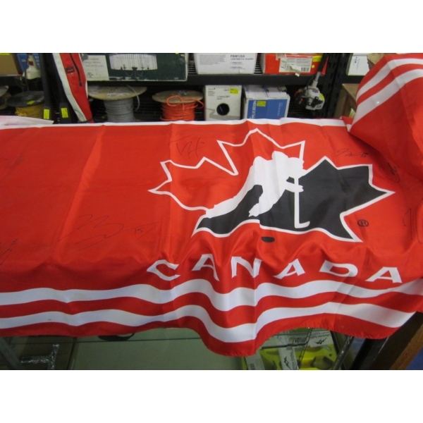 SIGNED CANADIAN HOCKEY FLAG