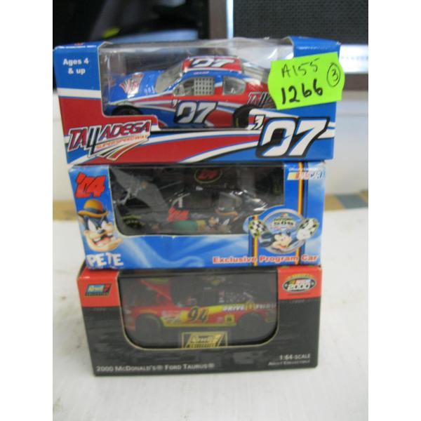 3 NASCAR COLLECTOR CARS