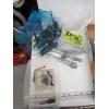 Image 7 : FLAT OF MISC. CLIPS, TOOLS, RED TOOLBOX W/HOLE BIT SAWS