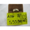 Image 1 : "AS IS" GOLD RING W/3 DIAMONDS, UNTESTED, UNMARKED, 5.6G, SZ 7