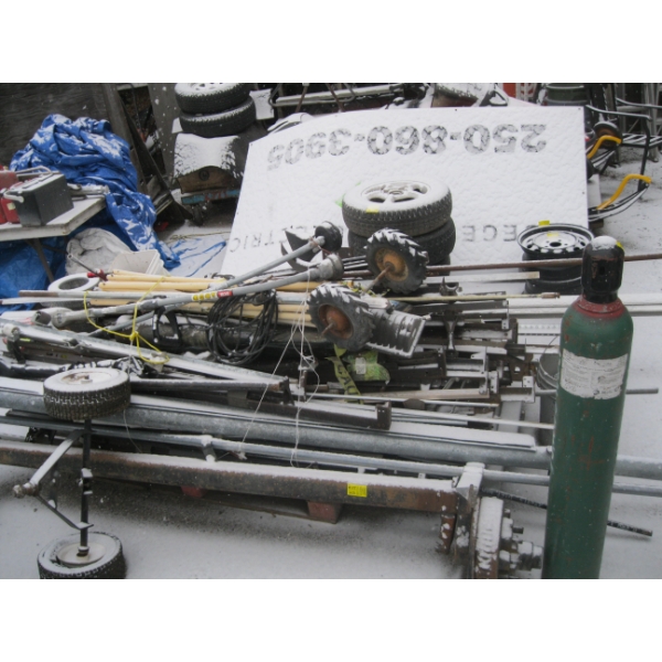 MISC. STEEL - AXLE, CART PIECES, ETC.