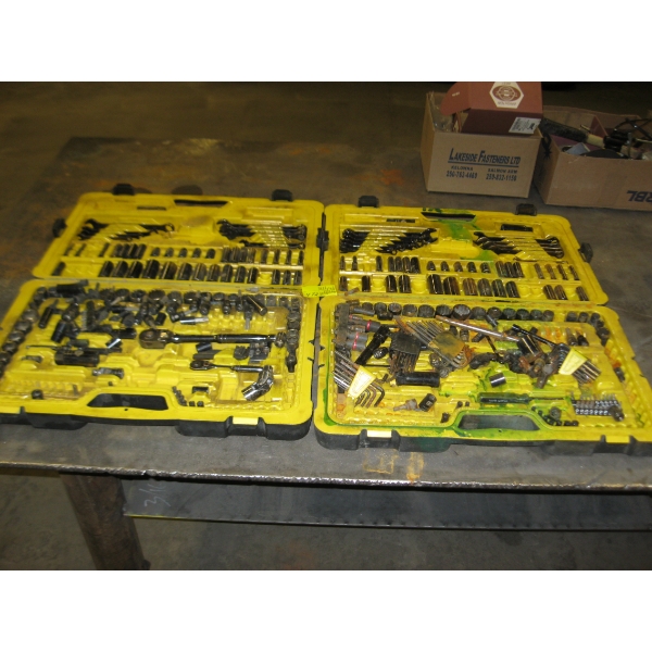 2 STANLEY CASED SOCKET WRENCH SETS - NOT COMPLETE